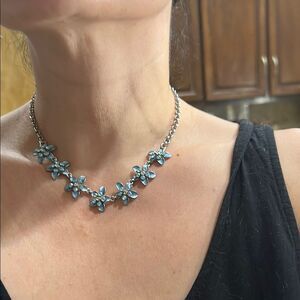 Floral Blue Necklace